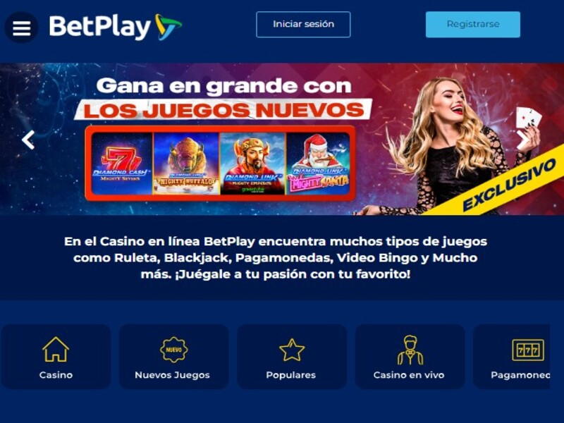 Los tragamonedas y póker en Betplay Online