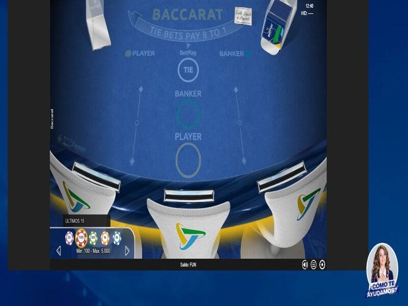 Conceito de bacará no Betplay Casino